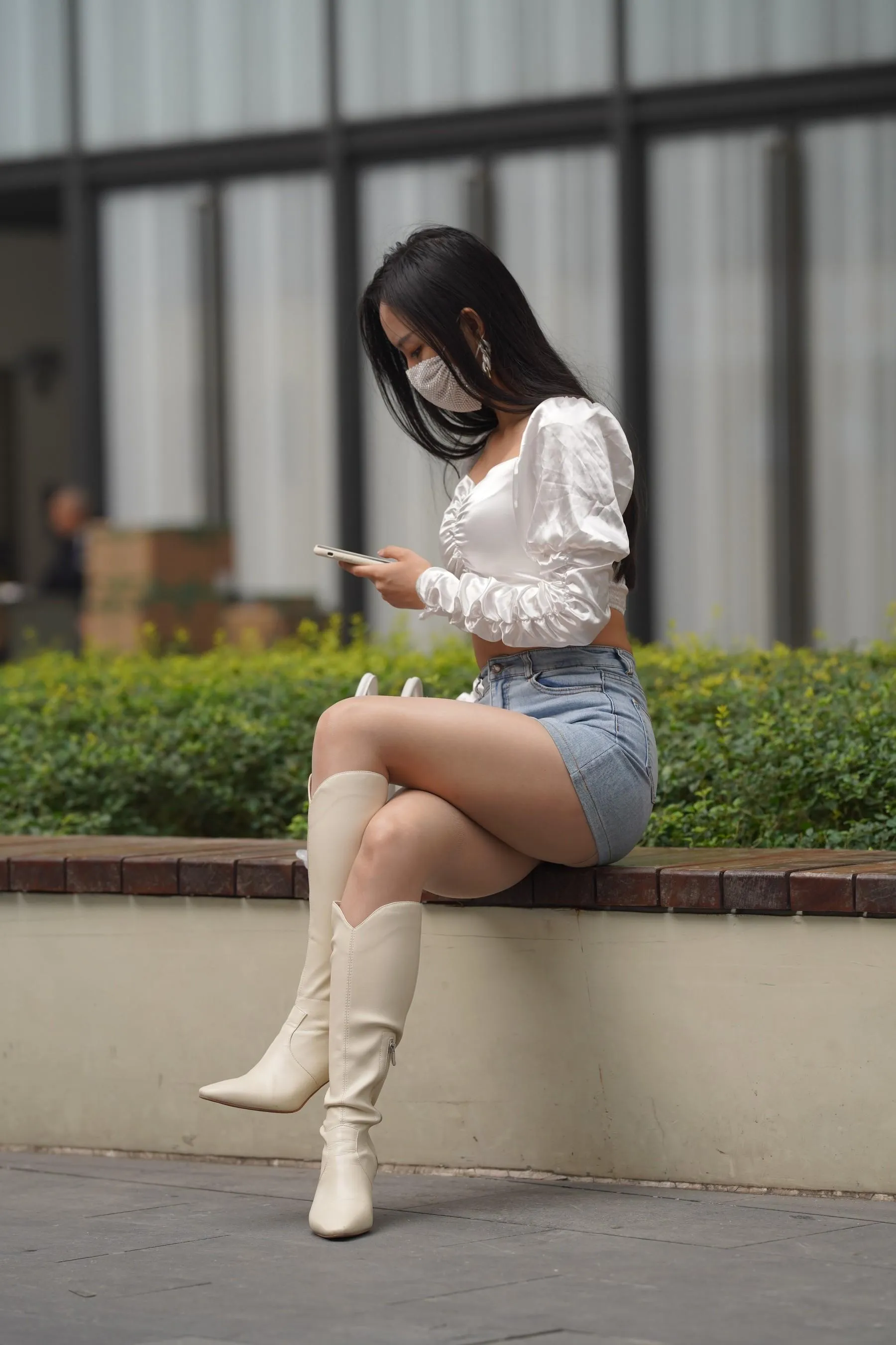 魔镜街拍 NO.170 凯恩街拍摄影-牛仔裙小姐姐 [304P]插图7